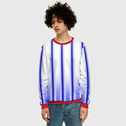 Свитшот мужской Striped suit, цвет: 3D-красный — фото 2