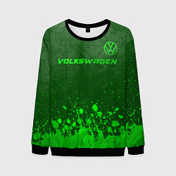 Мужской свитшот Volkswagen - green gradient посередине