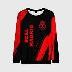 Мужской свитшот Real Madrid - red gradient вертикально