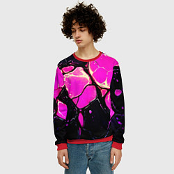 Свитшот мужской Розовые пятна в текстуре, цвет: 3D-красный — фото 2