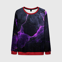 Свитшот мужской Фиолетово-черная объемная текстура, цвет: 3D-красный