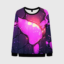 Свитшот мужской Розовая текстура разлом плит, цвет: 3D-черный