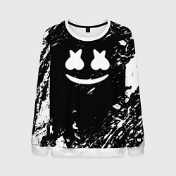 Свитшот мужской Marshmello брызги красок, цвет: 3D-белый