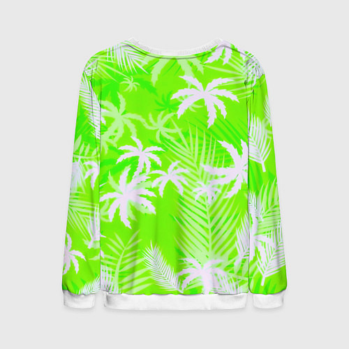 Мужской свитшот Кислотные тропики / 3D-Белый – фото 2