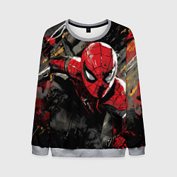 Мужской свитшот Человек-паук и красная краска