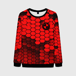 Свитшот мужской BMW карбоновая абстракция, цвет: 3D-черный