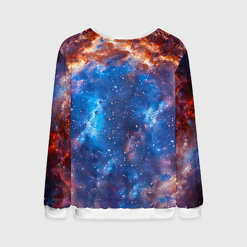 Мужской свитшот Дратхаар в космосе / 3D-Белый – фото 2