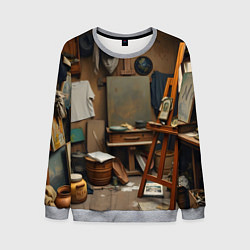 Свитшот мужской Мастерская художника, цвет: 3D-меланж