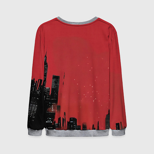 Мужской свитшот Бэтмен показывает класс / 3D-Меланж – фото 2