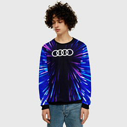 Свитшот мужской Audi neon energy, цвет: 3D-черный — фото 2