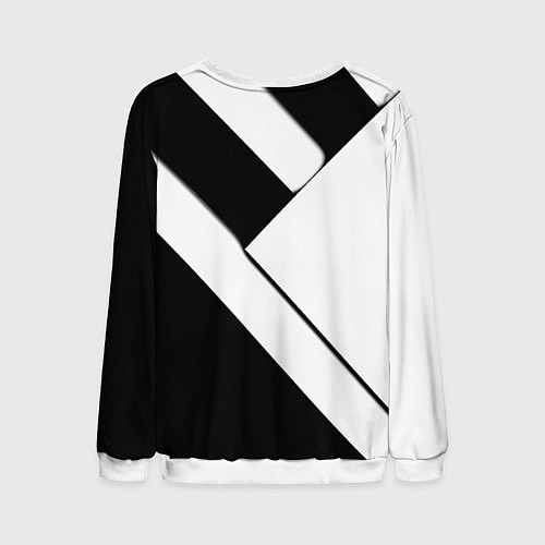 Мужской свитшот Манчестер Юнайтед геометрия / 3D-Белый – фото 2