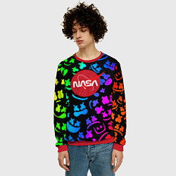 Свитшот мужской Marshmello x NASA gradient, цвет: 3D-красный — фото 2