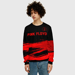 Свитшот мужской Pink Floyd - red gradient посередине, цвет: 3D-черный — фото 2