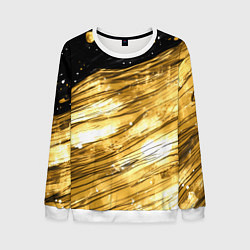 Свитшот мужской Золотой текстурный фон, цвет: 3D-белый
