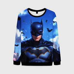 Мужской свитшот Бэтмен синее небо