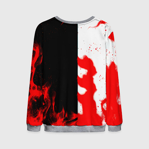 Мужской свитшот Ведьмак огненный / 3D-Меланж – фото 2