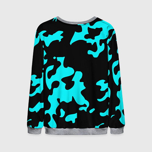 Мужской свитшот Monster energy камуфляж голубой / 3D-Меланж – фото 2