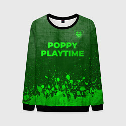 Свитшот мужской Poppy Playtime - green gradient посередине, цвет: 3D-черный