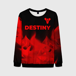 Свитшот мужской Destiny - red gradient посередине, цвет: 3D-черный