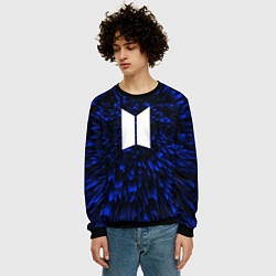 Свитшот мужской BTS blue energy, цвет: 3D-черный — фото 2