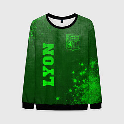 Свитшот мужской Lyon - green gradient вертикально, цвет: 3D-черный