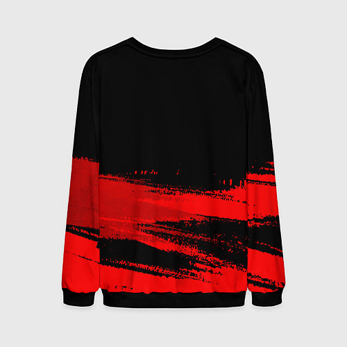 Мужской свитшот In Flames - red gradient посередине / 3D-Черный – фото 2