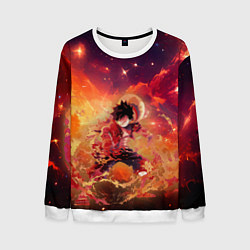 Свитшот мужской Fire Luffy - One Piece, цвет: 3D-белый