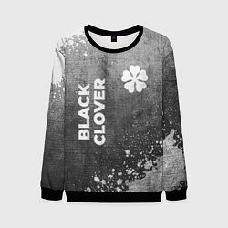 Свитшот мужской Black Clover - grey gradient вертикально, цвет: 3D-черный