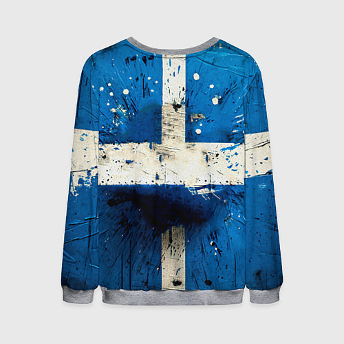 Мужской свитшот Футбольный мяч на синем / 3D-Меланж – фото 2