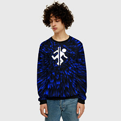 Свитшот мужской Portal blue energy, цвет: 3D-черный — фото 2