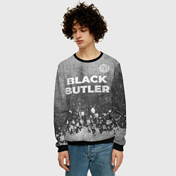 Свитшот мужской Black Butler - grey gradient посередине, цвет: 3D-черный — фото 2