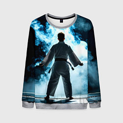 Свитшот мужской Айкидоист в дыму, цвет: 3D-меланж