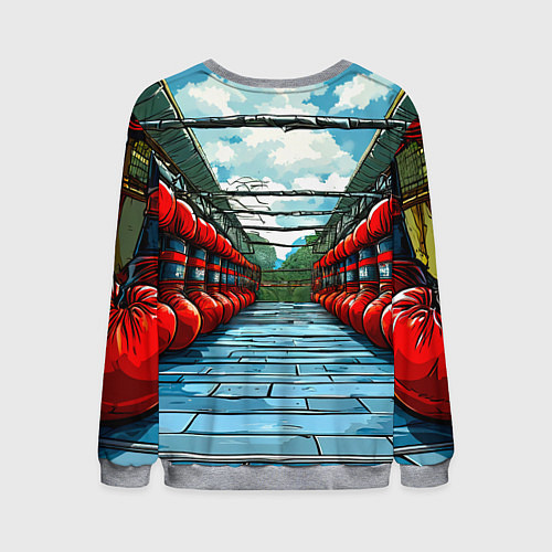 Мужской свитшот Зал Муай Тай / 3D-Меланж – фото 2