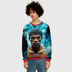 Свитшот мужской Артуро Гатти в дыму, цвет: 3D-красный — фото 2