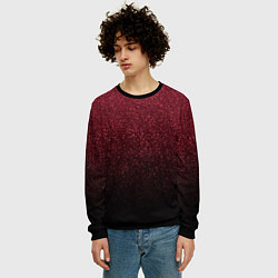 Свитшот мужской Амарантовый градиент крошка, цвет: 3D-черный — фото 2
