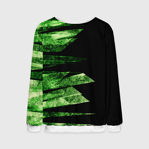 Мужской свитшот Color green black / 3D-Белый – фото 2
