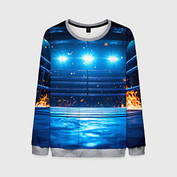 Свитшот мужской Синий ринг в огне, цвет: 3D-меланж