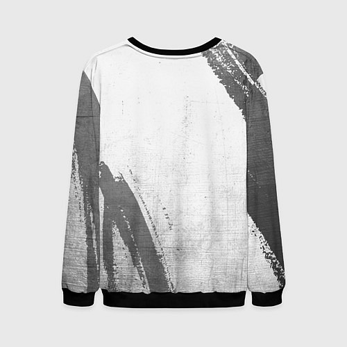 Мужской свитшот Skillet - white gradient вертикально / 3D-Черный – фото 2