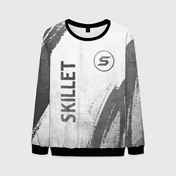 Свитшот мужской Skillet - white gradient вертикально, цвет: 3D-черный
