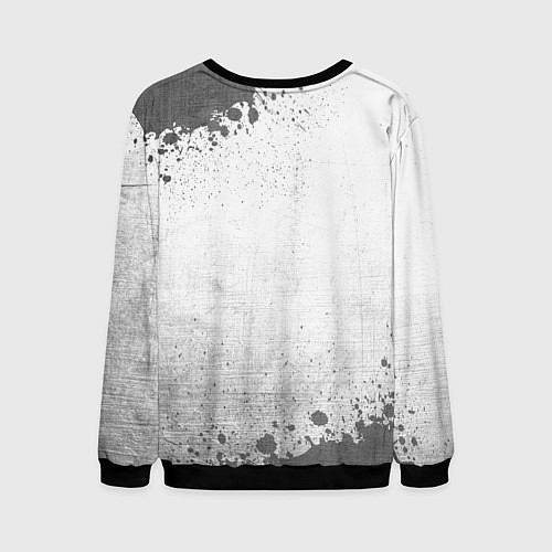 Мужской свитшот Bon Jovi - white gradient / 3D-Черный – фото 2