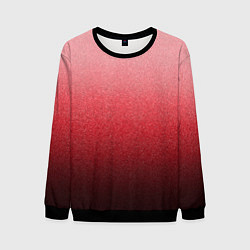 Свитшот мужской Мягкий градиент красно-розовый текстура крошка, цвет: 3D-черный