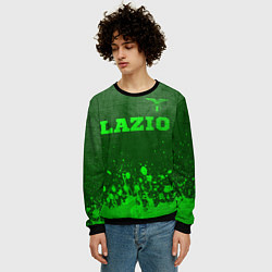 Свитшот мужской Lazio - green gradient посередине, цвет: 3D-черный — фото 2