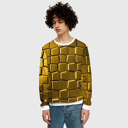 Свитшот мужской Золотые слитки, цвет: 3D-белый — фото 2