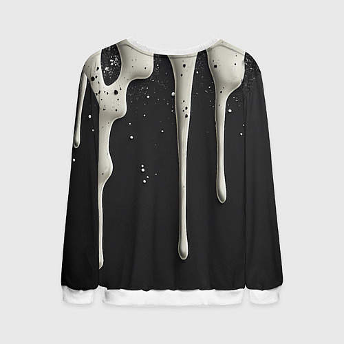 Мужской свитшот Белая слизь текстура / 3D-Белый – фото 2