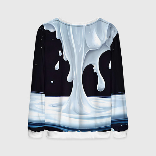 Мужской свитшот Молочная текстура / 3D-Белый – фото 2