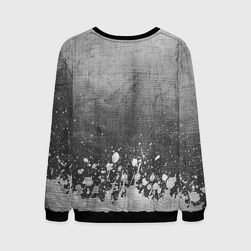 Мужской свитшот Fall Out Boy - grey gradient посередине / 3D-Черный – фото 2