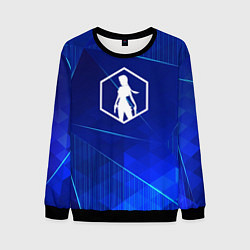 Свитшот мужской Tomb Raider blue poly, цвет: 3D-черный
