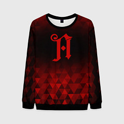 Свитшот мужской Architects red poly, цвет: 3D-черный