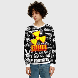 Свитшот мужской Сталкер все логотипы игр, цвет: 3D-белый — фото 2