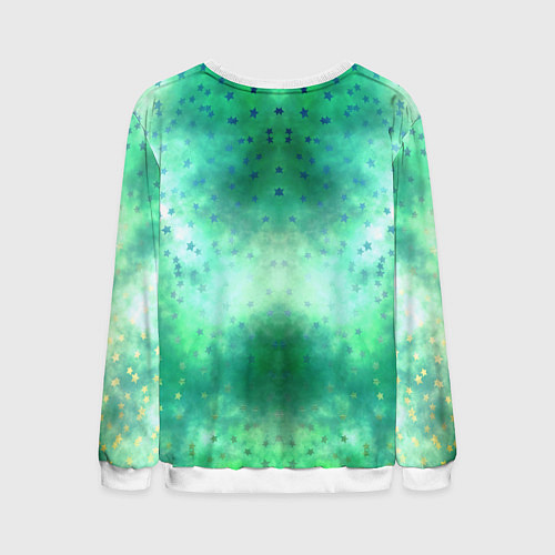 Мужской свитшот Inzoi белый логотип на зеленом фоне / 3D-Белый – фото 2